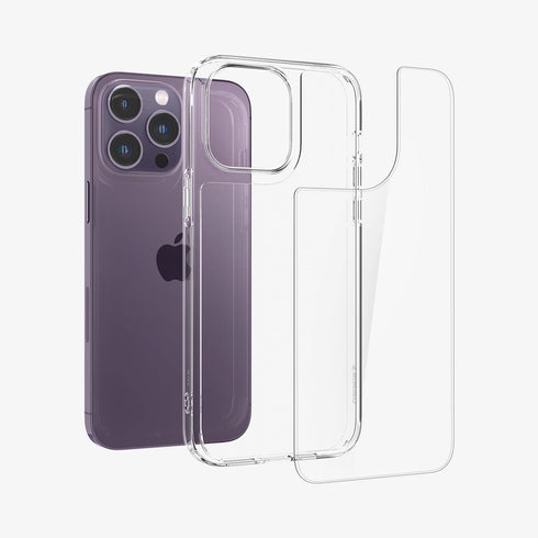 ACS04830 - iPhone 14 Pro Max Case Quartz Hybrid in crystal clear showing the back